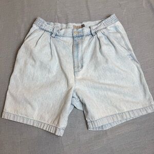 Men’s Vintage Saville Row Light Blue Jean Shorts 100% Cotton Size 30